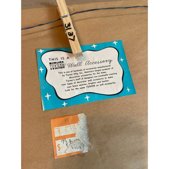 Vintage MCM turner wall accessory Church lithograph? print gold trim frame - Picture 6 of 7